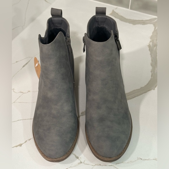 Jeossy Ankle Boots Thick Heel Low Heeled Booties for Women Size 8 Color Gray. - Picture 6 of 11